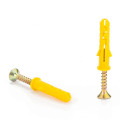 M8 40mm Nylon Tube Plug Plastic Hollow Wall Anchor Plug with Self Tapping Screw